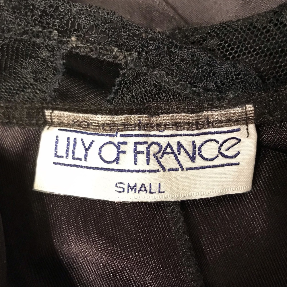 Rare Vintage Black Lace Long Negligée ILGWU USA Lily of France - Picture 11 of 16